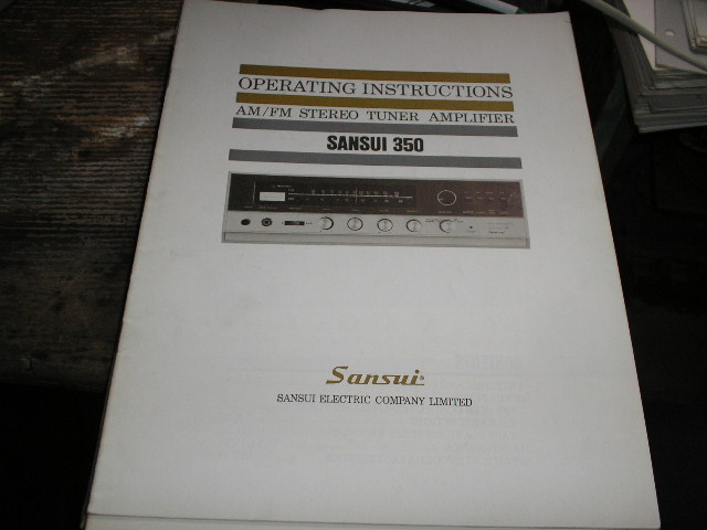 350 AM FM Tuner Amplifier Operating Instruction Manual